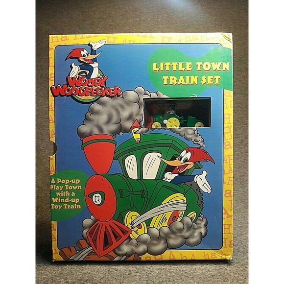 Toys Vintage Woody Woodpecker Little Town Train Set Popup Play Town